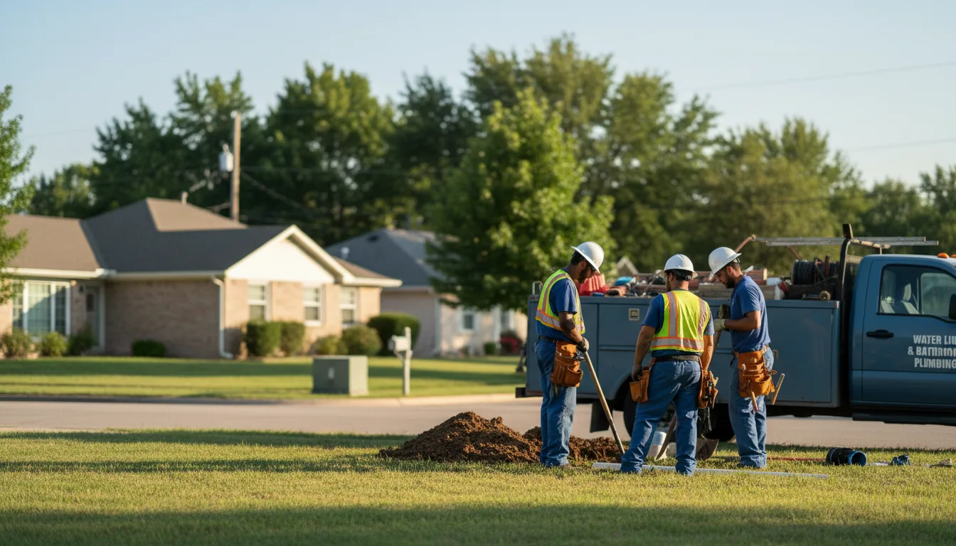 Residential water line and bathroom plumbing service in Kitts Hill, OH